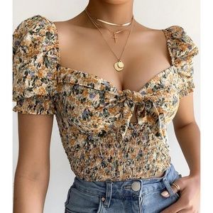 Tina Floral Crop Top